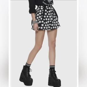Tripp NYC Star Suspenders Mini Skirt - Size 2X